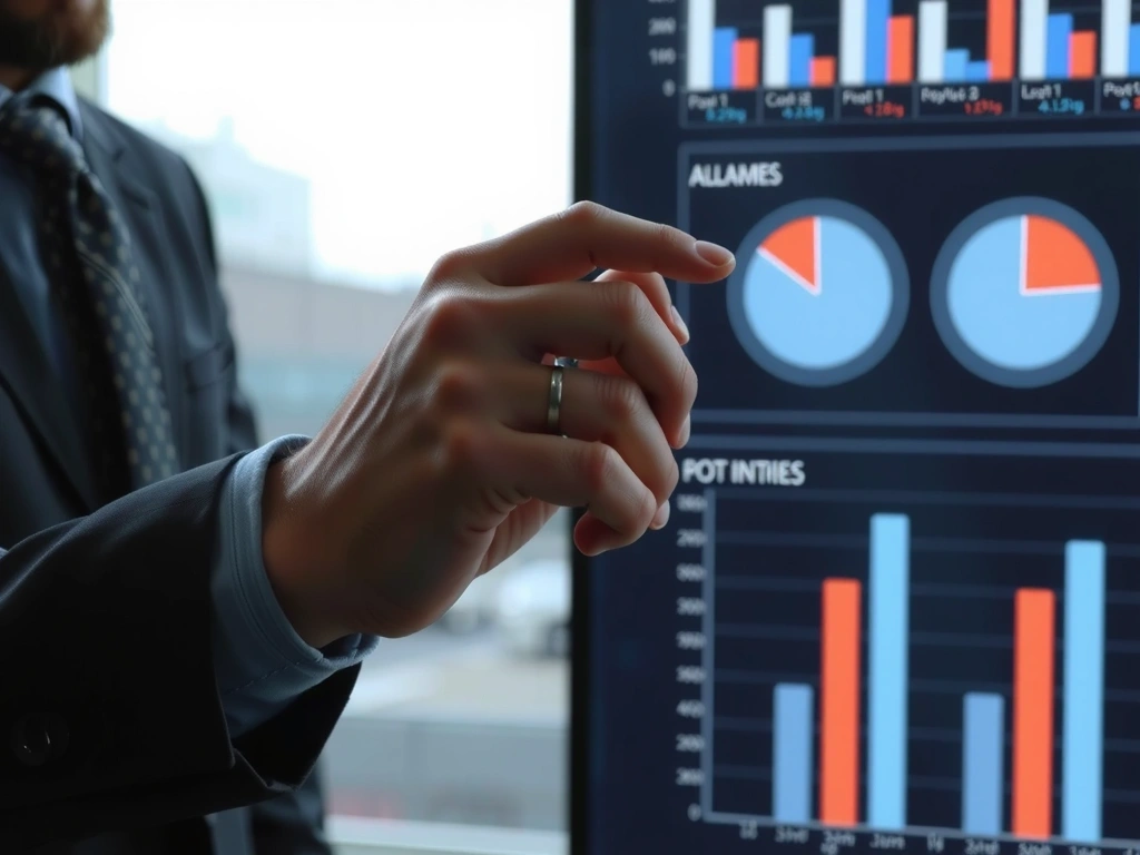 Close up of analytical data mapping